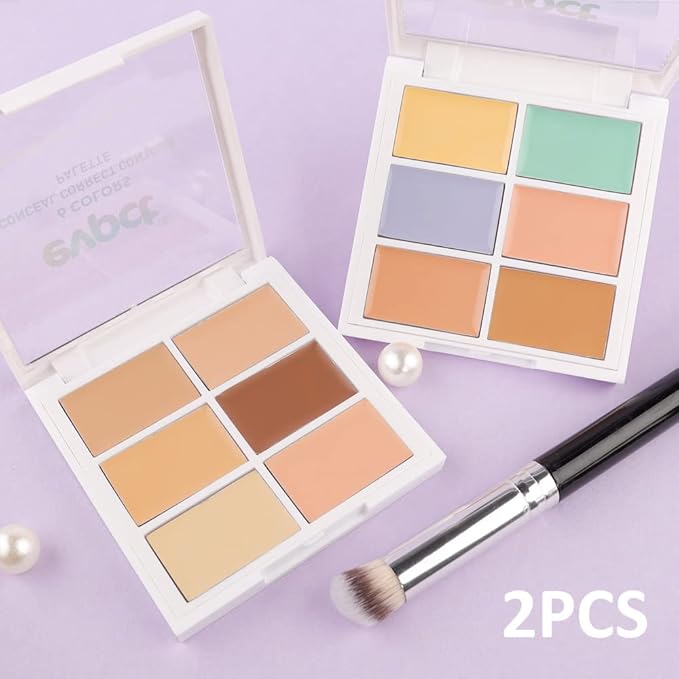 Concealer Cream Makeup Palette Color Corrector,Under Eye Brightener Concealer Dark Circle Concealer Palette,Waterproof Foundation Cream Based Makeup Palette Full Face Contour Kit for Beginners-Velvo Beauty
