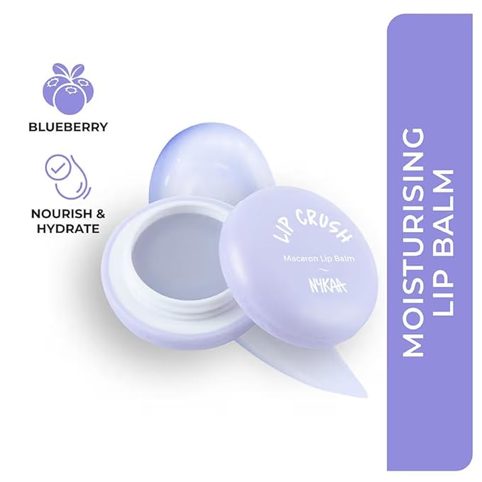 Cosmetics Lip Crush Macaron Lip Balm - Lip Butter with Shea Butter and Sweet Almond Oil - Nourishing and Healthy Lips - 01 Blueberry - 0.28 oz-Velvo Beauty