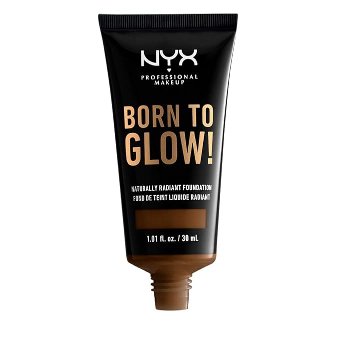 NYX PROFESSIONAL MAKEUP Born To Glow Naturally Radiant Foundation, Medium Coverage - Walnut-Velvo Beauty