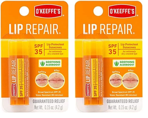 O'Keeffe's Lip Repair SPF 35 Lip Balm Stick, (Pack of 2)-Velvo Beauty