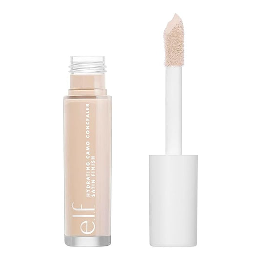 e.l.f. Hydrating Camo Concealer, Lightweight, Full Coverage, Long Lasting, Conceals, Corrects, Covers, Hydrates, Highlights, Fair Beige, Satin Finish, 25 Shades, All-Day Wear, 0.20 Fl Oz-Velvo Beauty