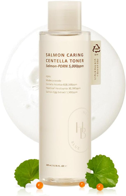 Salmon Caring Centella Toner - Salmon PDRN, pH 5.5, Salmon Egg Extract, Centella, Madecassoside, Restore and Rejuvenate, Refine Skin Texture, Low Irritation, Korean Skincare, K-Beauty-Velvo Beauty