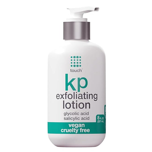 TOUCH Glycolic Acid Lotion for Keratosis Pilaris - KP Exfoliating Body Lotion Moisturizer - for AHA BHA Rough & Bumpy Skin- Gets Rid of Redness - 8 Fl Oz-Velvo Beauty