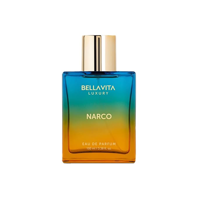 BELLAVITA Luxury NARCO Unisex Perfume for Women and Men | Notes of Bergamot, Jasmine and White Musk | Long-Lasting Luxury Perfume Oils | French Parfum for Women & Men, 100 ML-Velvo Beauty