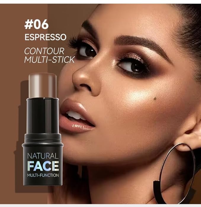 3 Pcs Face Contour Sticks Set, Shades with Highlighter & Contour & Blush Sculpted Complexion Wand Contour Long Lasting Natural Buildable Highlighters Contour Contouring Bronzer (01, 05, 06)-Velvo Beauty