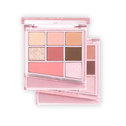 Espoir Real Eye Palette All New #3 Rosy BB 0.2 oz | Multi-Use Long-Lasting Blendable 8 Colors Natural Glitter Soft veil matte Makeup Eyeshadow Palette for Various Makeup Looks | Korean Makeup-Velvo Beauty