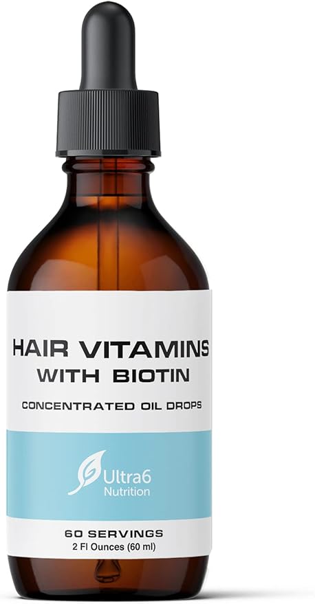 Liquid Biotin with Hair Vitamins - Vitamin C, E, B6 & Organic Coconut Oil - Liquid Biotin for Hair, Skin, Nails and Immunity Support-Velvo Beauty