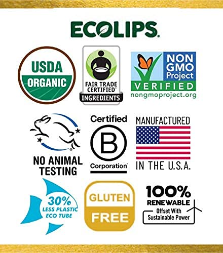 Eco Lips Organic Hemp Lip Balm with Beeswax, Coconut Oil, Vitamin E to Soothe Chapped Lips. 100% Plastic-Free Plant Pod Packaging (Vanilla, 6-Pack)-Velvo Beauty