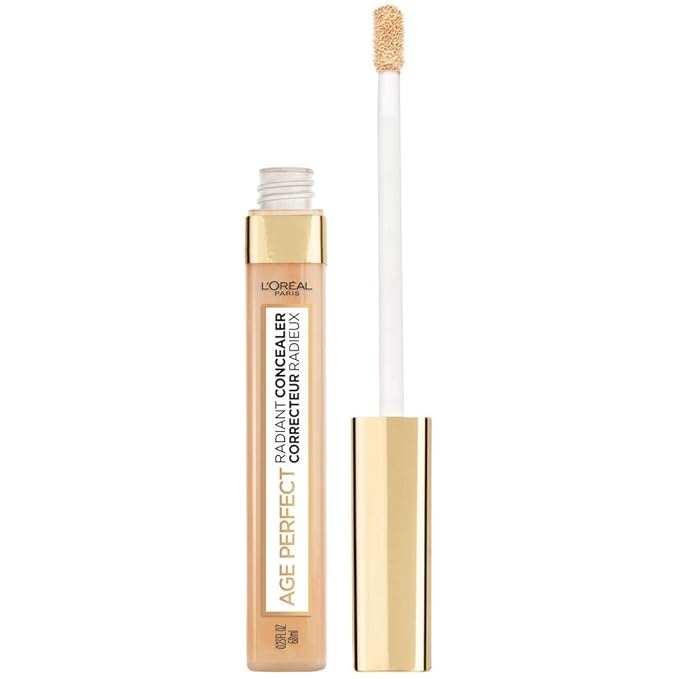 L'Oreal Paris Age Perfect Radiant Concealer with Hydrating Serum and Glycerin, Natural Beige-Velvo Beauty
