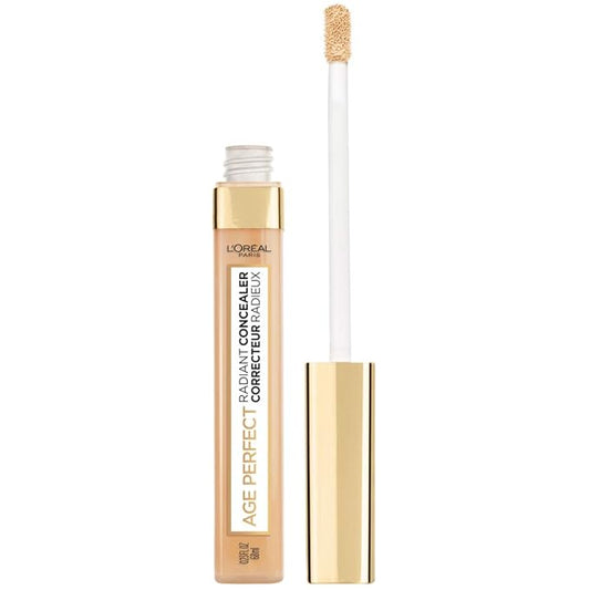 L'Oreal Paris Age Perfect Radiant Concealer with Hydrating Serum and Glycerin, Natural Beige-Velvo Beauty