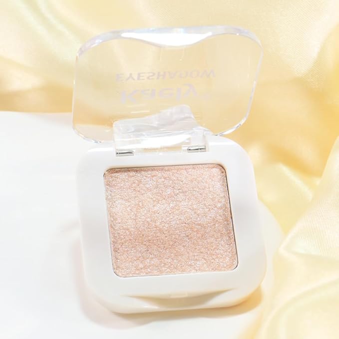 evpct Glitter Shimmer Sparkle Eyeshadow Palette Makeup for Green Blue Eyes, Pearl White silver Glitter Shimmer Metallic Holographic Multichrome Cream Single Monochrome Iridescent Eye Shadow Makeup-Velvo Beauty