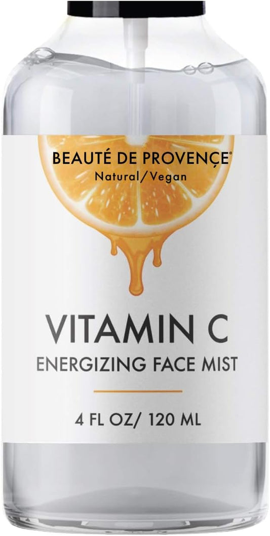 Vitamin-C Face Mist & Setting Spray for All Skin Types - Hyaluronic Acid, Aloe Vera & Rose Water - Skin Brightening, Anti-Aging, Moisturizing, Pore Minimizing - 4 Fl Oz-Velvo Beauty