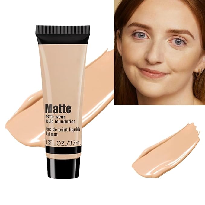 1 Pack Liquid Foundation Cream for Face Makeup,Durable Full Coverage Matte Concealer Make Up,Oil Control & Waterproof Base Primer -1 Fl.Oz (BEIGE 7#)-Velvo Beauty