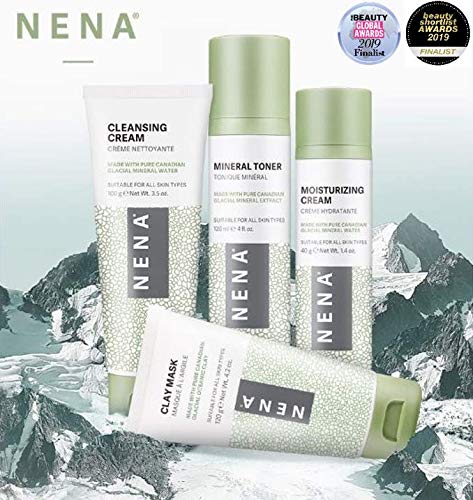 NENA Natural Skincare Kit | 4-Piece Daily Skin Essentials for Women & Men - for Dry, Oily, Normal and Sensitive Skin | EWG Verified, Cruelty Free & Vegan-Friendly-Velvo Beauty
