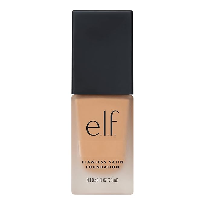 e.l.f. Flawless Finish Foundation, Lightweight & Medium Coverage, Semi-Matte Finish, Sand, 0.68 Fl Oz (20mL-Velvo Beauty