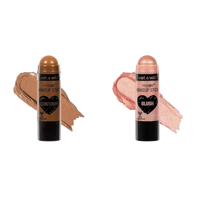 wet n wild MegaGlo Makeup Stick Bundle - Where's Walnut? & Peach Bums-Velvo Beauty