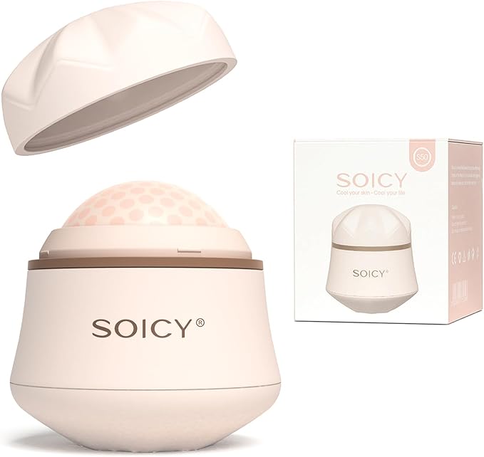 OPENDGO Facial Ice Roller 360° Rotating Massager Roller Ball Cooling Face Ice Roller for Reduce Puffiness and Relief Migraine, Pain,Ice Face Eye Massage Roller, Skin Care Tools-Velvo Beauty