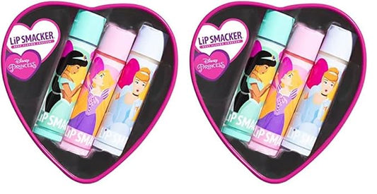 Lip Smacker Valentine's Day Collection Disney Princess Lip Balm Tin (Pack of 2)-Velvo Beauty