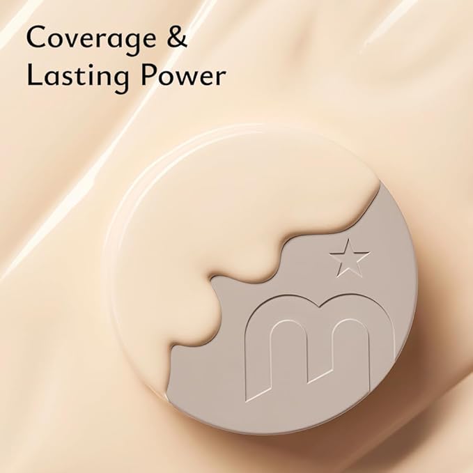 MOONSHOT KOREA Matte Fit Cushion Foundation Full Coverage Matte Finish, Breathable Makeup for Face, Long Lasting, Lightweight K-BEAUTY (21C Cosmic Peach, Matte Fit Cushion)-Velvo Beauty