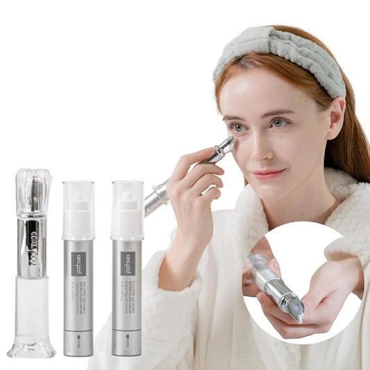 Wrinkleless Perfector & Galvanic Wrinkleless Cream - Galvanic Facial Vibration device with Eye Cream Cream 2 ea. (0.68 fl. oz. for each) - for Anti-Aging, Anti-Wrinkle, and Eye Brightening-Velvo Beauty
