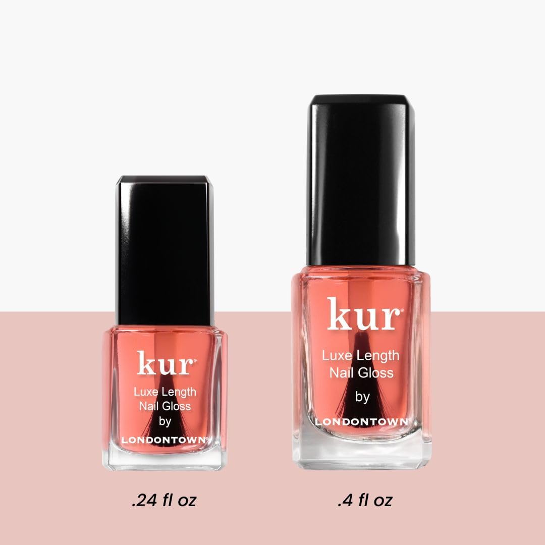 LONDONTOWN Luxe Length Nail Gloss – Strengthens & Protects Nail Length, Boosts Keratin & Ceramide Production, Prevents Breakage, .4 fl oz-Velvo Beauty