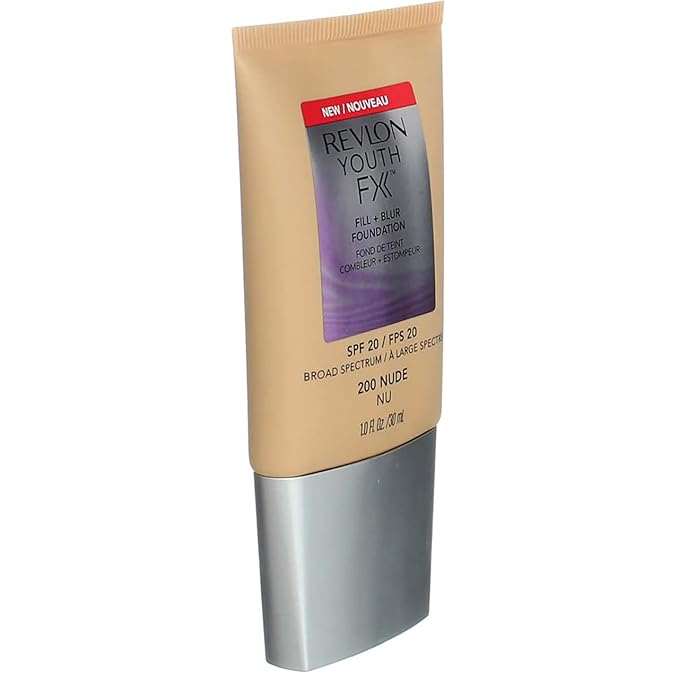 Revlon Youth Fx Fill + Blur Foundation, Nude, 1 Fluid Ounce-Velvo Beauty