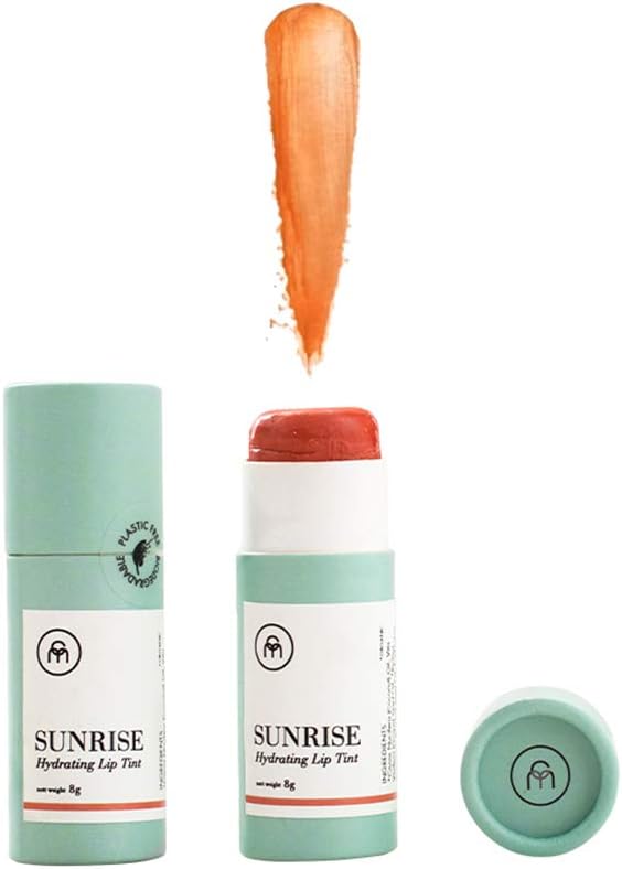 Coconut Matter Lip Balm – Handmade Vegan Coconut Lip Balm with Orange Red Tint - Hydrating Lip Balm with Natural Coconut Oil, SUNRISE-Velvo Beauty