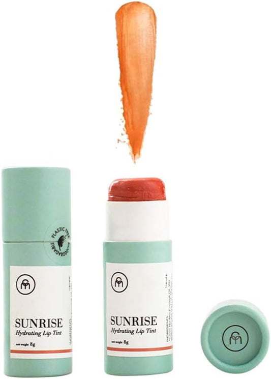 Coconut Matter Lip Balm – Handmade Vegan Coconut Lip Balm with Orange Red Tint - Hydrating Lip Balm with Natural Coconut Oil, SUNRISE-Velvo Beauty