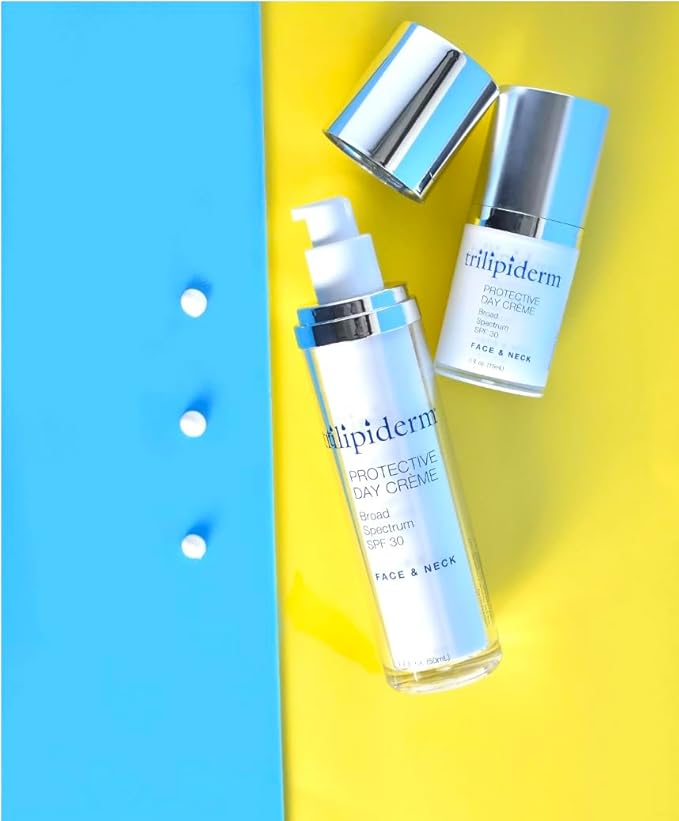 Trilipiderm Rehydration Night Créme .5oz + Protective Day Créme Broad Spectrum SPF 30 .5oz Travel/Trial Size Transformative, moisture-rich crème with hyaluronic acid and Retinol-Velvo Beauty