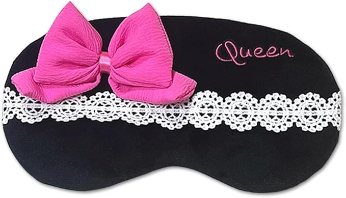 PERFECTSIGHT Bow Sleep Eye Masks, Cute Plush Sleep Eye Cover Lightweight Adjustable Eyeshade Faux Fur Mask Cover for Women Men Sleep Travel Nap-Velvo Beauty