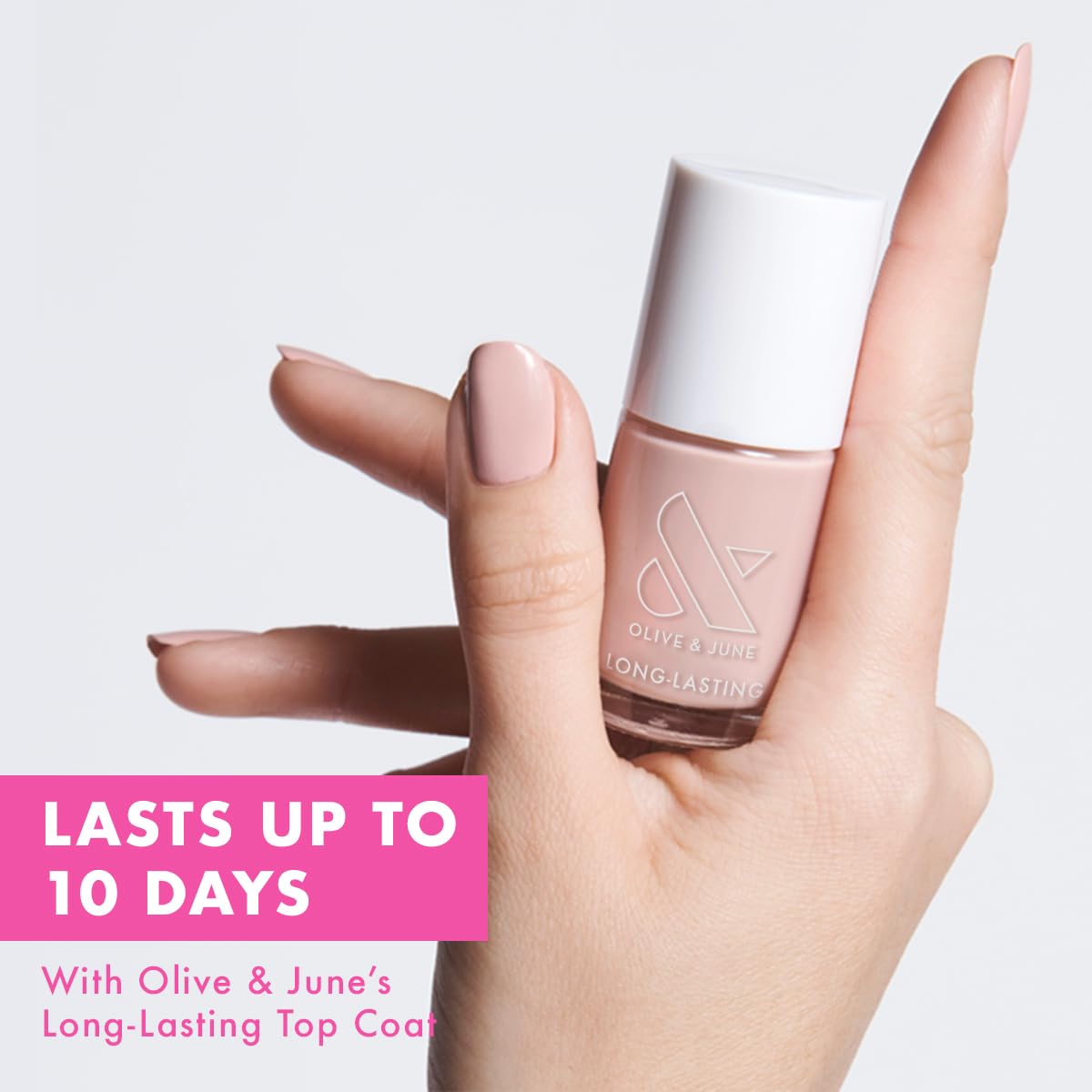 Olive & June Long Lasting Nail Polish | Plump Gel-Like Finish No Lamp Needed | Lasts up to 10 days | Salon-Quality Color at Home | 15-Free, Vegan & Cruelty-Free Chip-Resistant Shine | HZ | Dusty Rose-Velvo Beauty