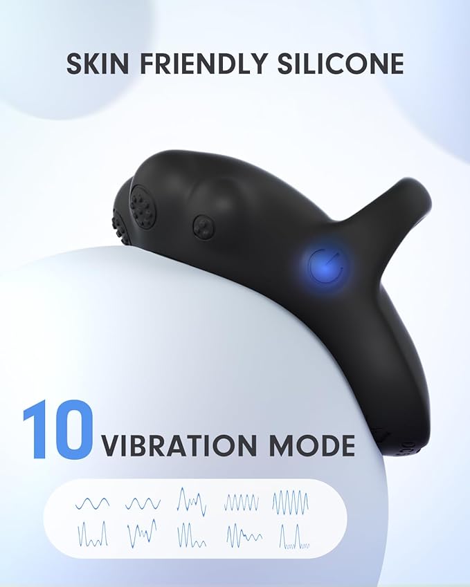 Portable Facial Massage Ball, Waterproof Rechargeable Powerful Multifunctional Eye Face Finger and Neck Massager, Black-Velvo Beauty