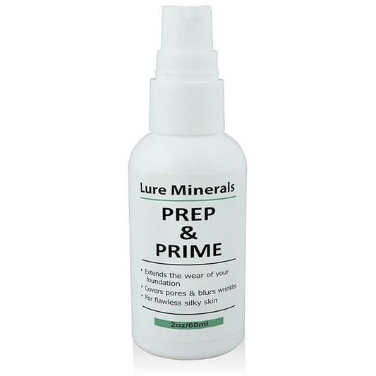 Lure Minerals Prep and Prime Foundation Primer, 2oz (Compare to Bare Min,)-Velvo Beauty
