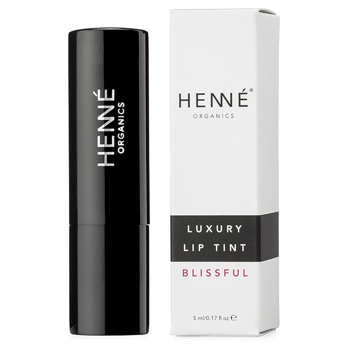 Henné Organics Luxury Lip Tint - Moisturizing, Sheer Natural Color - Blissful (Raspberry)-Velvo Beauty