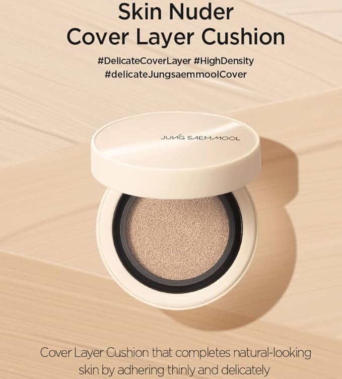 [JUNGSAEMMOOL OFFICIAL] Skin Nuder Cover Layer Cushion 23 (Medium) | Refill Included | Delicate Cover | All-day Lasting | Makeup Artist Brand-Velvo Beauty
