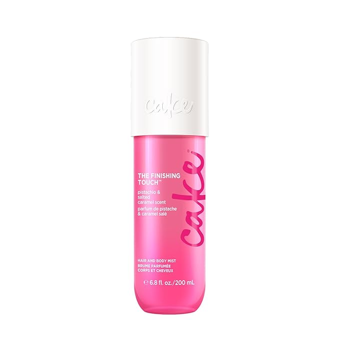 Cake Beauty Hair & Body Mist, The Finishing Touch - Pistachio & Salted Caramel Scent - Infused with Vitamin E & Argan Oil - For All Skin & Hair Types - 6.8 Fl Oz / 200 mL-Velvo Beauty