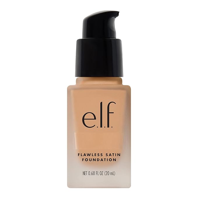 e.l.f. Flawless Finish Foundation, Lightweight & Medium Coverage, Semi-Matte Finish, Sand, 0.68 Fl Oz (20mL-Velvo Beauty
