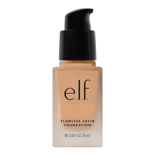 e.l.f. Flawless Finish Foundation, Lightweight & Medium Coverage, Semi-Matte Finish, Sand, 0.68 Fl Oz (20mL-Velvo Beauty