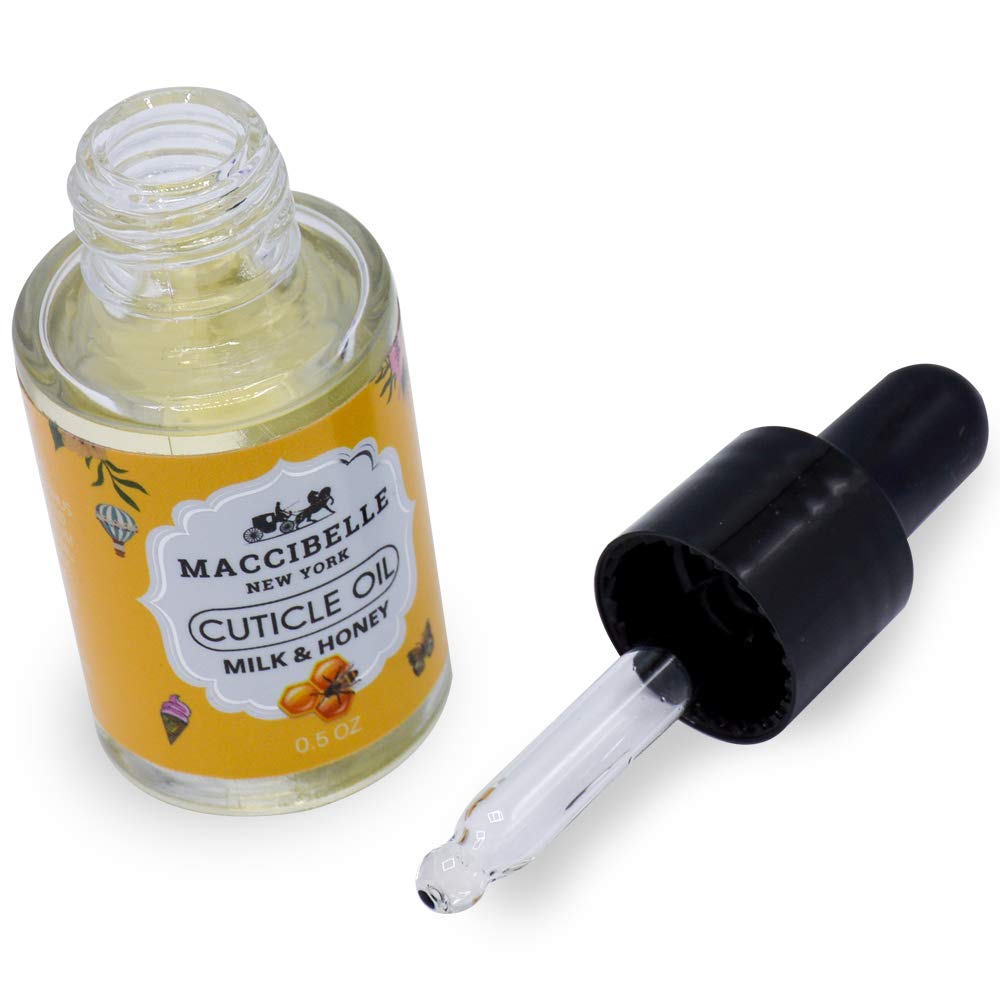 Maccibelle Cuticle Oil 0.5 oz - Heals Dry Cracked Cuticles (Milk and Honey, 0.5 Fl Oz)-Velvo Beauty