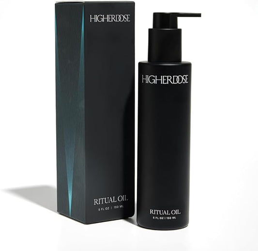 HigherDOSE Ritual Oil - Ayurvedic Daily Nourishing Body Oil for Dry Skin - Moisturizing Body Oil Enriched with Sea Buckthorn & Essential Oils to Deliver Nourished, Toned & Glowing Skin (5 Fl Oz)-Velvo Beauty