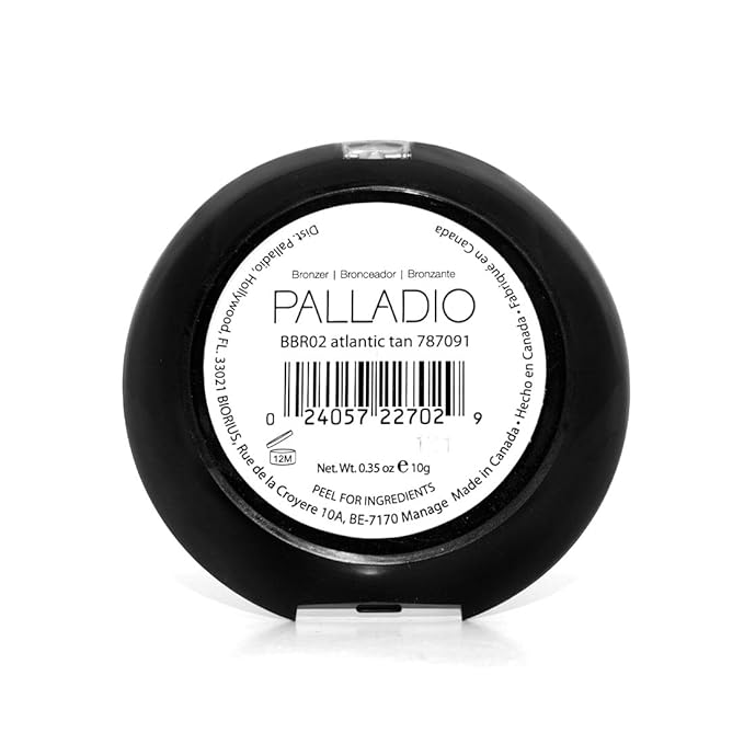 Palladio Baked Bronzer, Highly Pigmented and Easy to Blend, Shimmery Bronzed Glow, Use Dry or Wet, Lasts all day long, Provides Rich Tanning Color Finish, Powder Compact, Atlantic Tan-Velvo Beauty