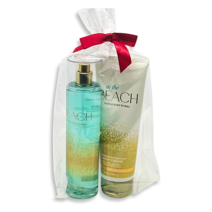Bath & Body Works At the Beach - Gift Pack for Holiday - Mist 8oz and Body Cream 8oz-Velvo Beauty