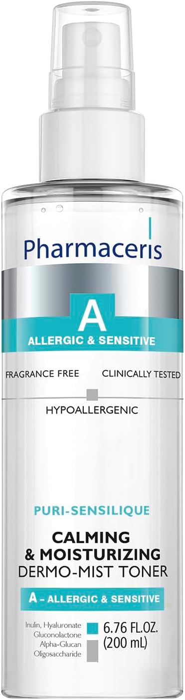 Calming Mist Toner, Soothing & Hydrating Face Mist for Sensitive & Allergy-Prone Complexion; Restores pH, Refreshes & Supports Skin’s Barrier & Microbiome Puri-SENSILIQUE, 6.76 fl oz-Velvo Beauty