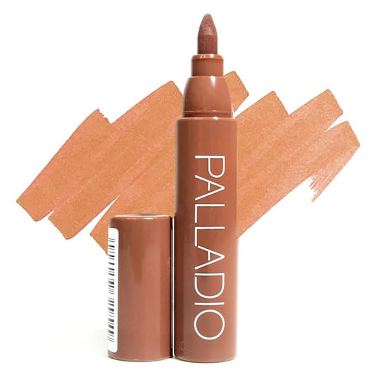 Palladio Lip Stain, Hydrating and Waterproof Formula, Matte Color Look, Longlasting All Day Wear Lip Color, Smudge Proof Natural Finish, Precise Chisel Tip Marker, Nude-Velvo Beauty