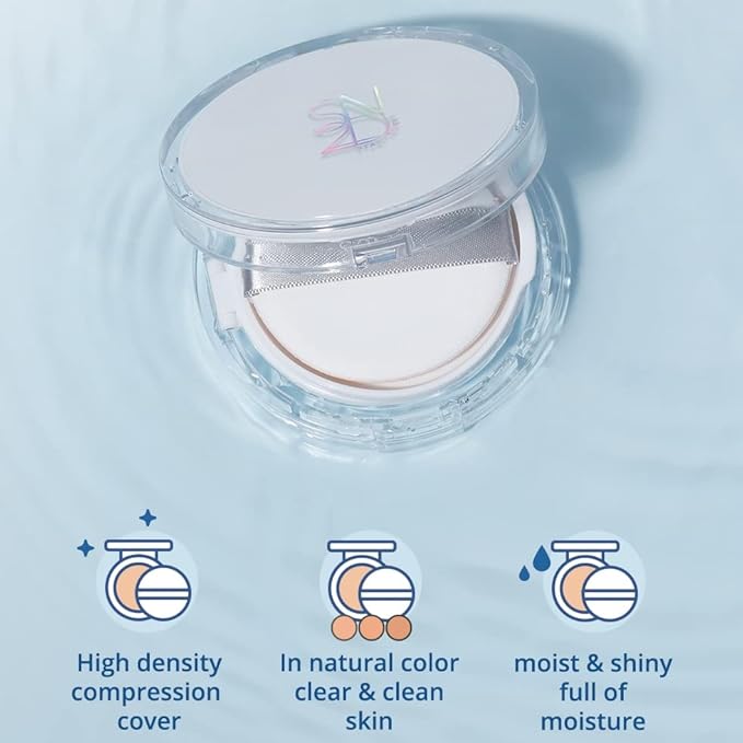 S2ND Zero Fit Matte Cushion Natural Coverage Foundation Air Cushion, Long-Lasting Hydrating Compact (#Pure Light (#17~19))-Velvo Beauty