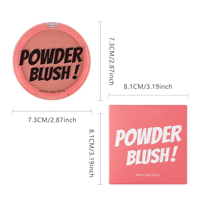 Single Warm Orange Matte Cream to Powder Blush Makeup Palette, Cheeks Face Blushes for Older Women, Natural Monochrome Blushes Makeup Palette, Paleta de rubores 05(0.35 Oz)-Velvo Beauty