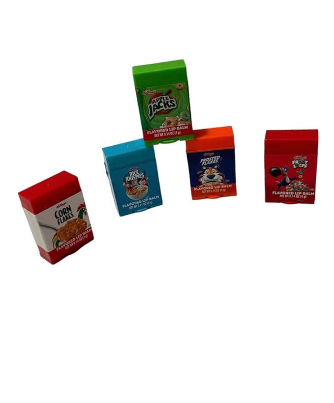Taste Beauty 5-Piece Kelloggs Cereal Flavored Lip Balm Vending Machine Set-Velvo Beauty