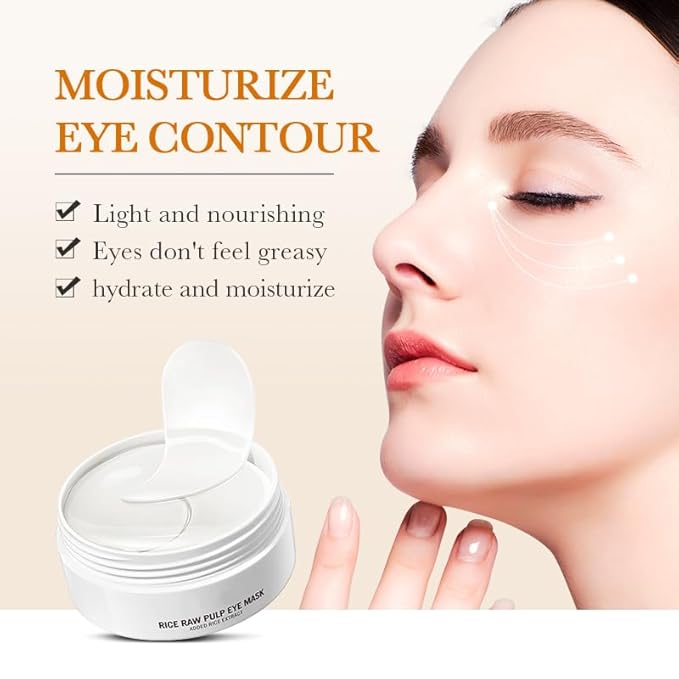 Rice Essence Eyes Mask Smooth And Moisturizing Around Eyes Skin Added Rice Extract, 2.27 Ounce (Pack of 1)-Velvo Beauty