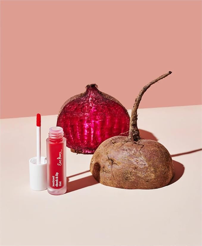 Ere Perez - Natural Beetroot Cheek + Lip Tint | Water-Resistant, Long-Lasting, Hydrating, Vibrant | Blue Agave, Rosehip Oil + Vitamin E | Vegan, Cruelty-Free, Clean Beauty (Joy-Red)-Velvo Beauty