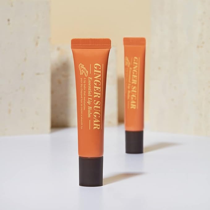ETUDE Ginger Sugar Essential Lip Treatment 15ml | Gentle Korean Lip Skin Care| Smooth and Moist Lips| Natural Ingredients Nourish & Hydrate Ginger, Sugar, Shea Butter Give Moisturizing Relaxing Effect-Velvo Beauty